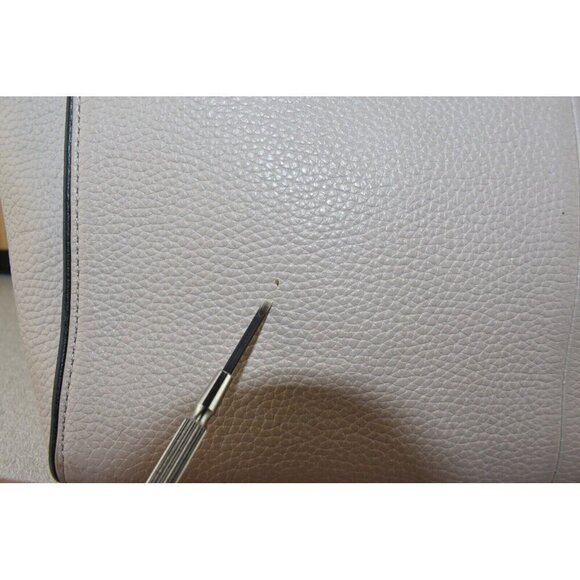 Kate Spade Womens Allyn Chester Street Satchel Leather Handbag Beige/Black Purse - Picture 8 of 16